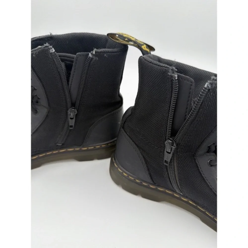 Dr. Martens Combs Youth Boots Black Canvas Side Zip US 5Y / EU 37.       ‎ 1587